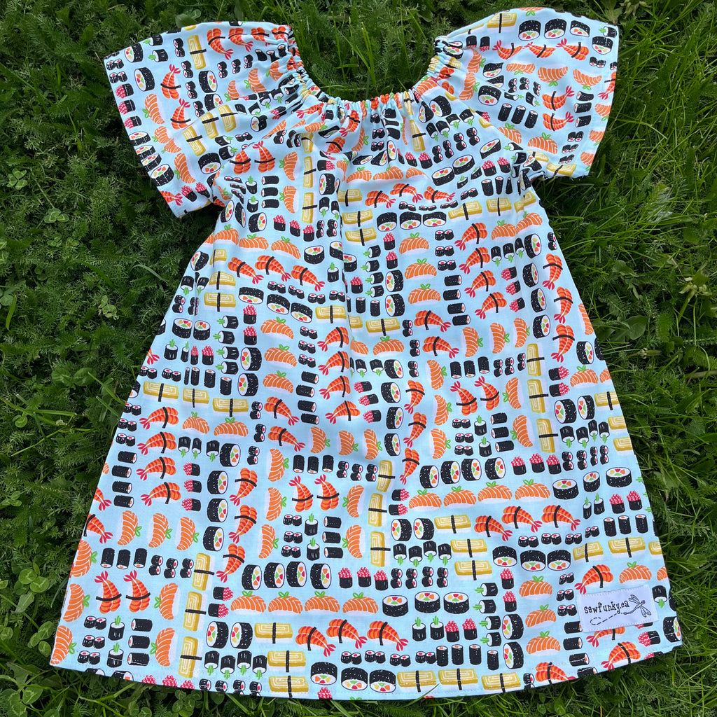 Sewfunky Pixie Dress - Sushi Yum