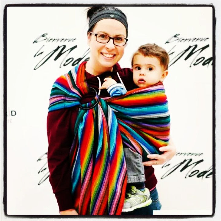 Sewfunky Woven Ring Sling Night Rainbow