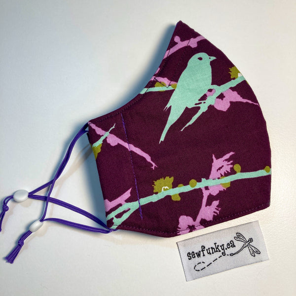 Triple Layer Fitted Cloth Face Masks for Adults 100% cotton