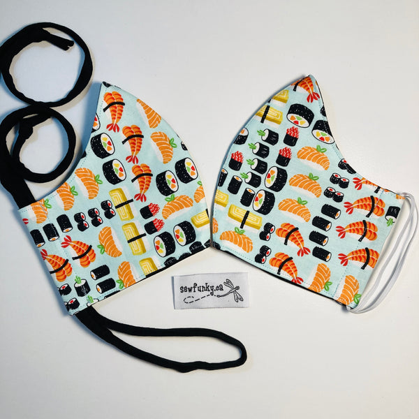 Triple Layer Fitted Cloth Face Masks for Adults 100% cotton