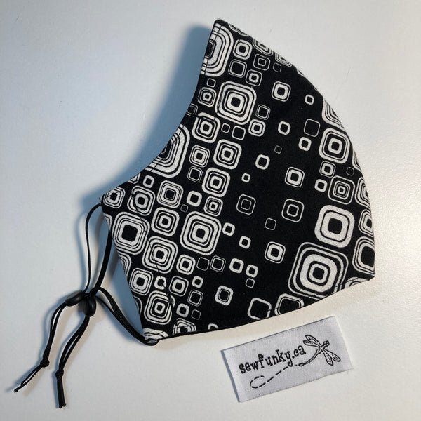 Triple Layer Fitted Cloth Face Masks for Adults 100% cotton