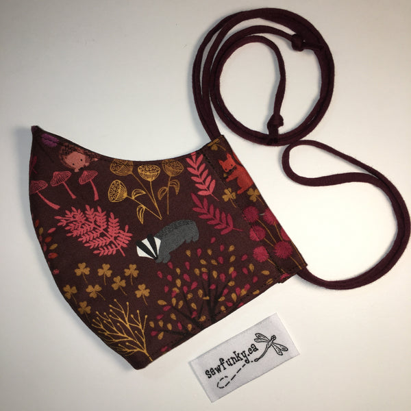 Triple Layer Fitted Cloth Face Masks for Adults 100% cotton