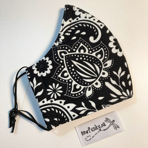 Triple Layer Fitted Cloth Face Masks for Adults 100% cotton