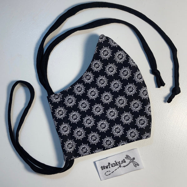 Triple Layer Fitted Cloth Face Masks for Adults 100% cotton