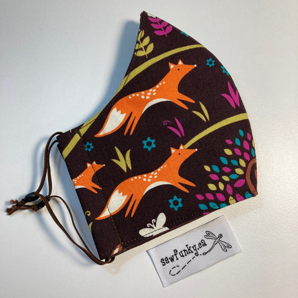 Triple Layer Fitted Cloth Face Masks for Adults 100% cotton