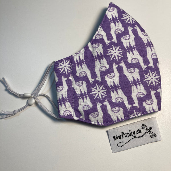 Triple Layer Fitted Cloth Face Masks for Adults 100% cotton