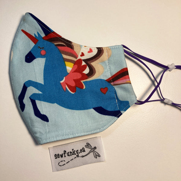 Triple Layer Fitted Cloth Face Masks for Adults 100% cotton