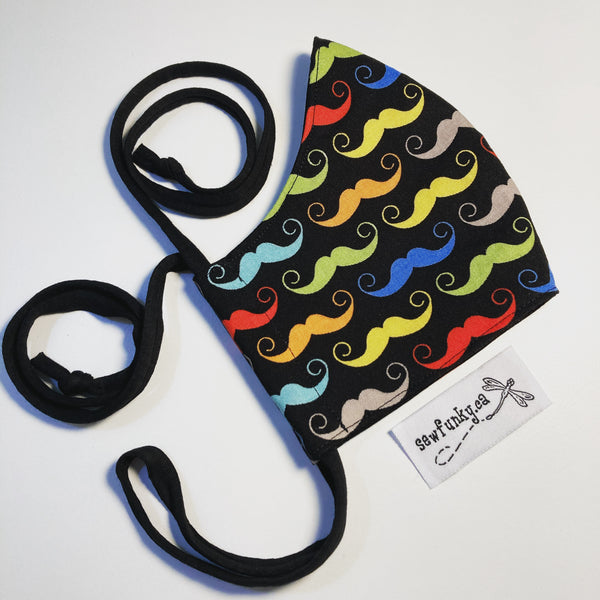 Triple Layer Fitted Cloth Face Masks for Adults 100% cotton