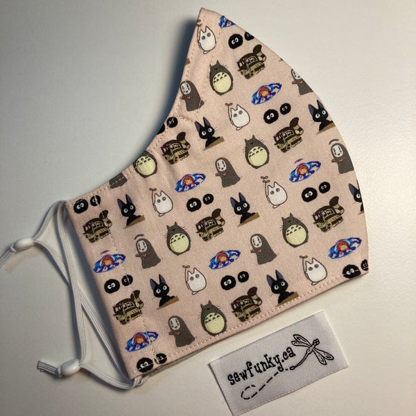 Three Layer Cloth Face Masks for Children 5-12 years 100% cotton