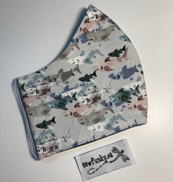 Three Layer Cloth Face Masks for Children 5-12 years 100% cotton