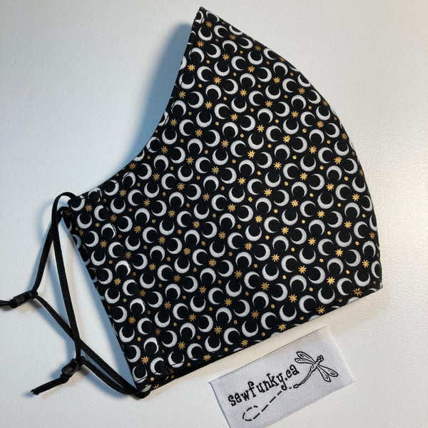 Triple Layer Fitted Cloth Face Masks for Adults 100% cotton