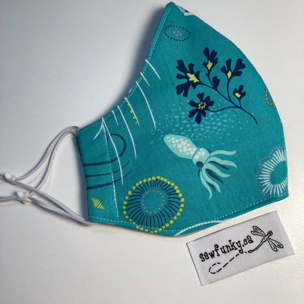 Triple Layer Fitted Cloth Face Masks for Adults 100% cotton