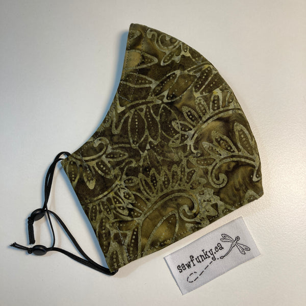 Triple Layer Fitted Cloth Face Masks for Adults 100% cotton