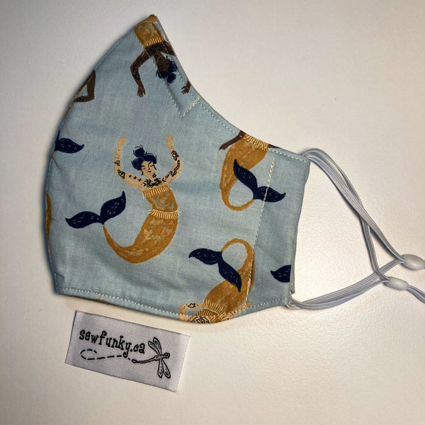 Triple Layer Fitted Cloth Face Masks for Adults 100% cotton