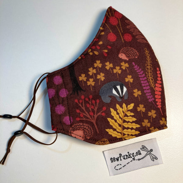 Triple Layer Fitted Cloth Face Masks for Adults 100% cotton