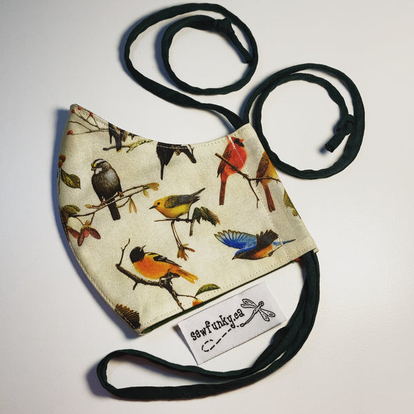 Triple Layer Fitted Cloth Face Masks for Adults 100% cotton