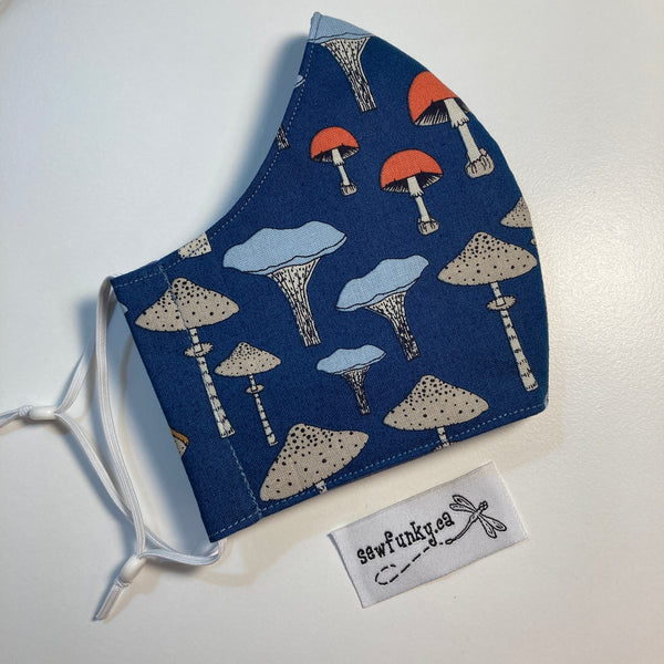 Triple Layer Fitted Cloth Face Masks for Adults 100% cotton