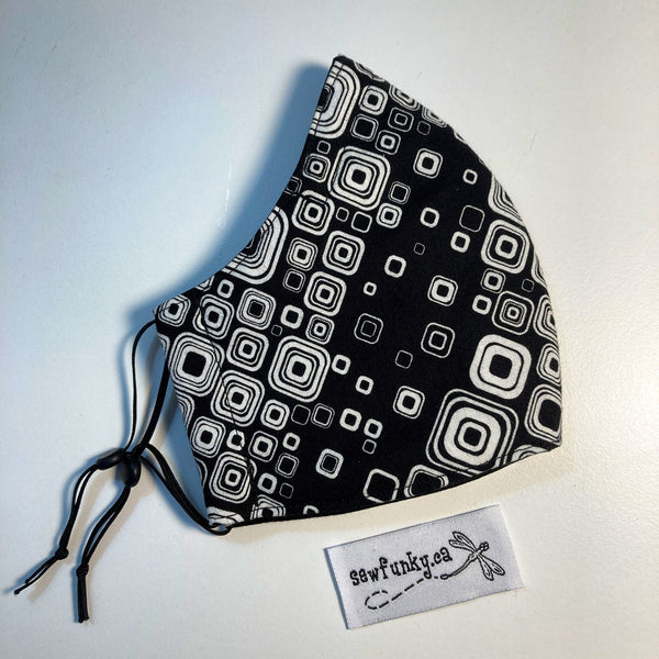 Triple Layer Fitted Cloth Face Masks for Adults 100% cotton