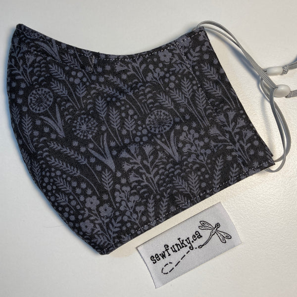 Triple Layer Fitted Cloth Face Masks for Adults 100% cotton