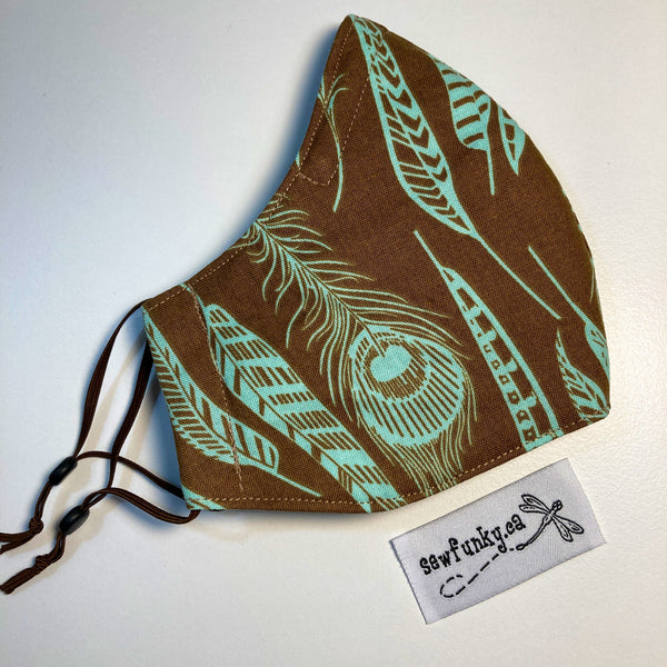 Triple Layer Fitted Cloth Face Masks for Adults 100% cotton