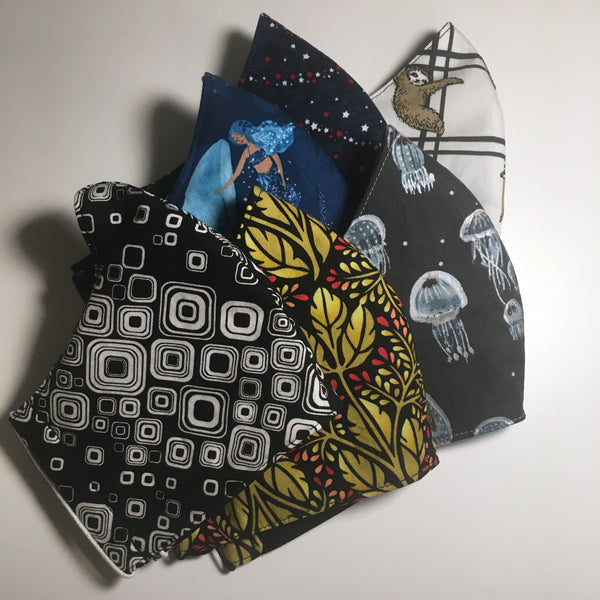 Three Layer Cloth Face Masks for Children 5-12 years 100% cotton