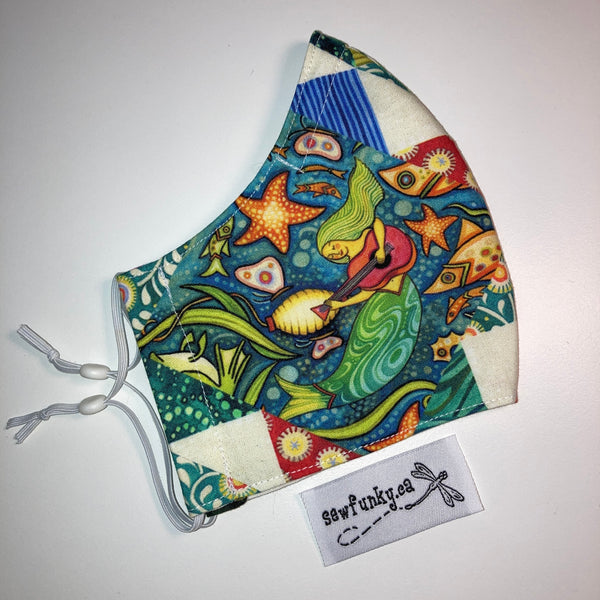 Triple Layer Fitted Cloth Face Masks for Adults 100% cotton