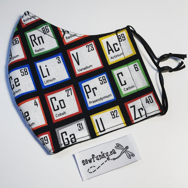 Triple Layer Fitted Cloth Face Masks for Adults 100% cotton