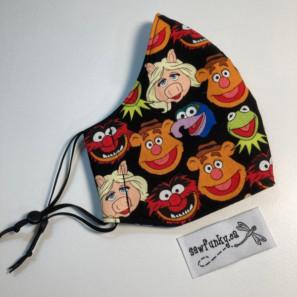 Triple Layer Fitted Cloth Face Masks for Adults 100% cotton