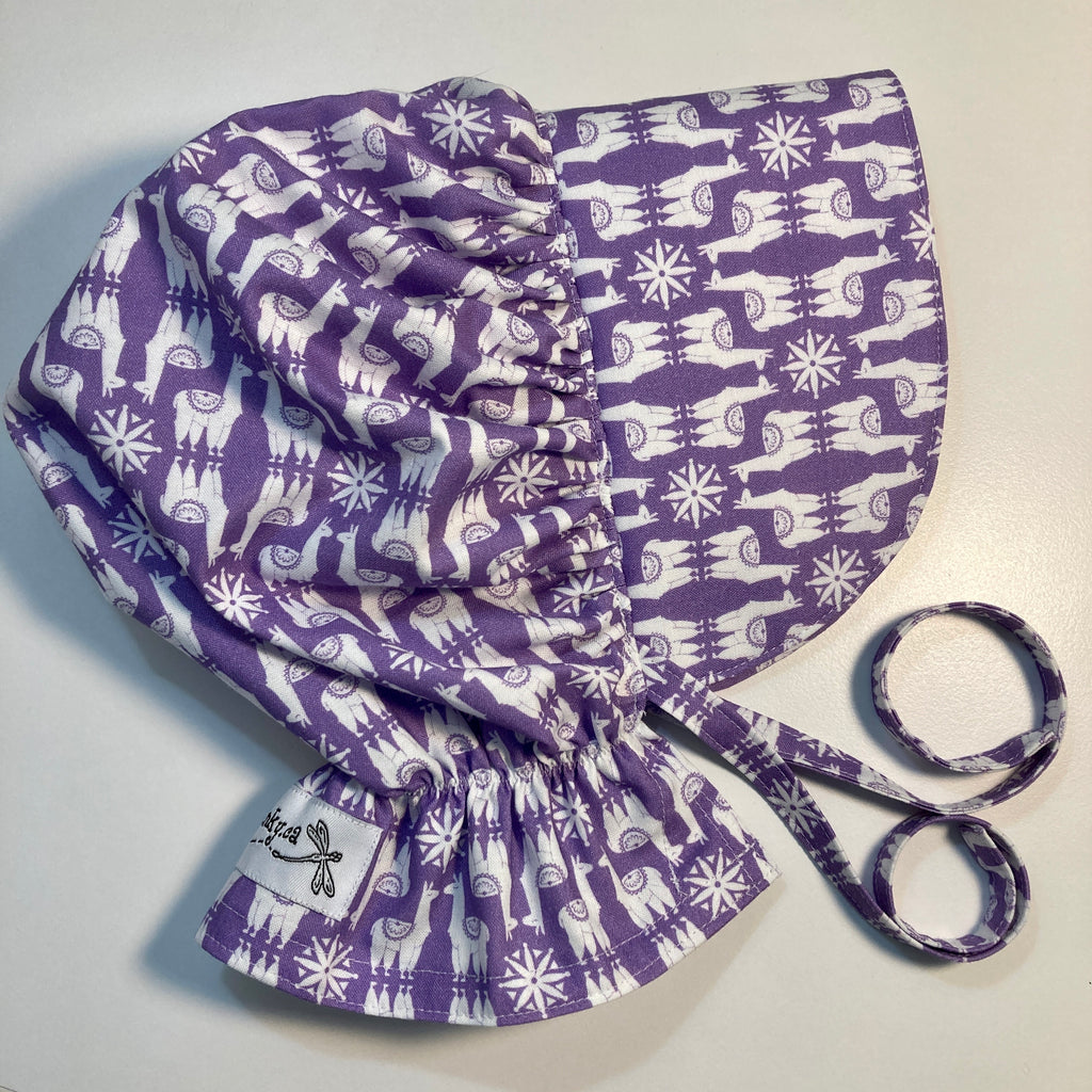 Sewfunky Sun Bonnet - Lavender Llamas