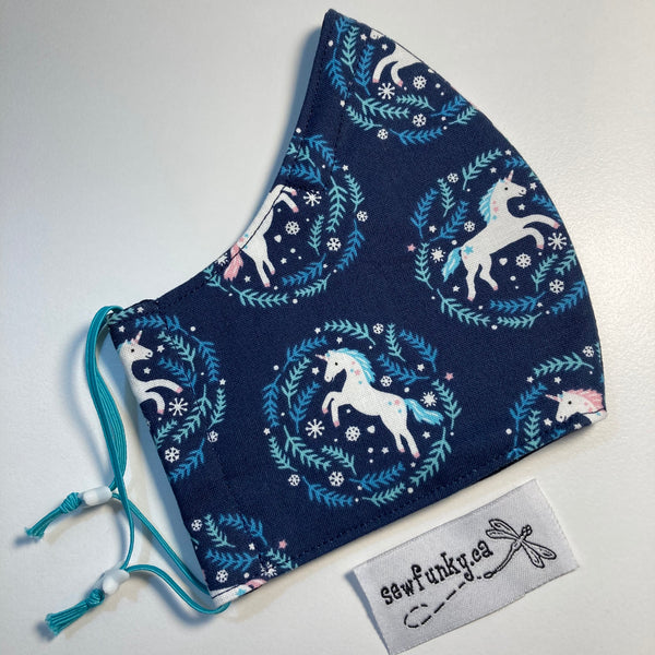 Triple Layer Fitted Cloth Face Masks for Adults 100% cotton