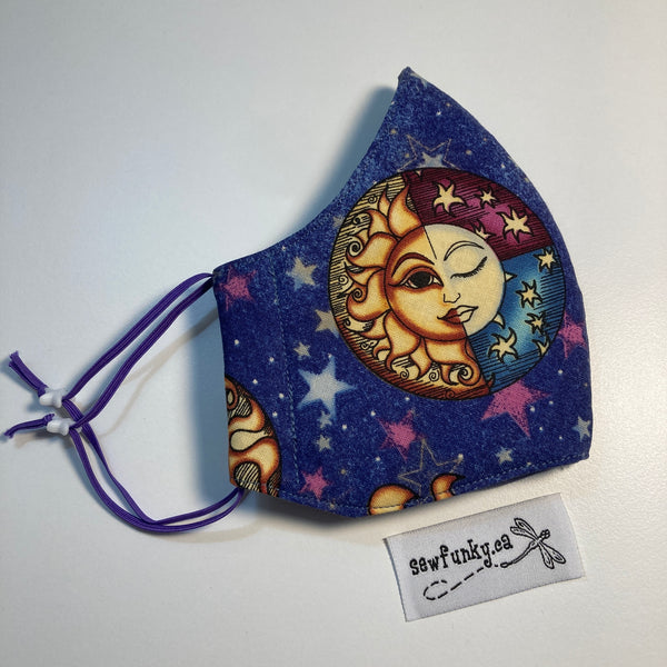 Triple Layer Fitted Cloth Face Masks for Adults 100% cotton