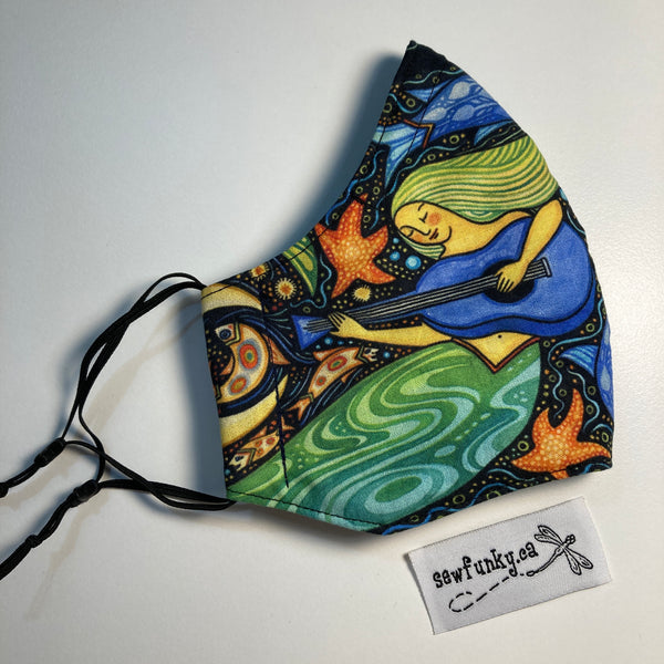 Triple Layer Fitted Cloth Face Masks for Adults 100% cotton