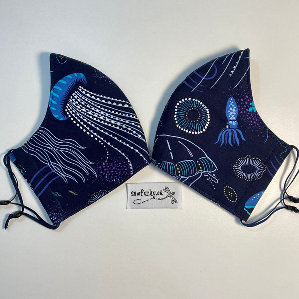 Three Layer Cloth Face Masks for Children 5-12 years 100% cotton