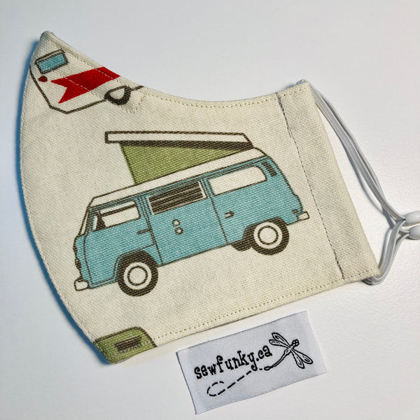 Triple Layer Fitted Cloth Face Masks for Adults 100% cotton