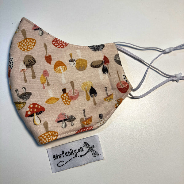 Triple Layer Fitted Cloth Face Masks for Adults 100% cotton