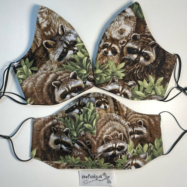 Triple Layer Fitted Cloth Face Masks for Adults 100% cotton