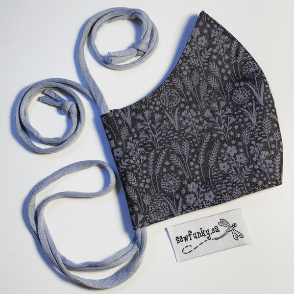 Triple Layer Fitted Cloth Face Masks for Adults 100% cotton