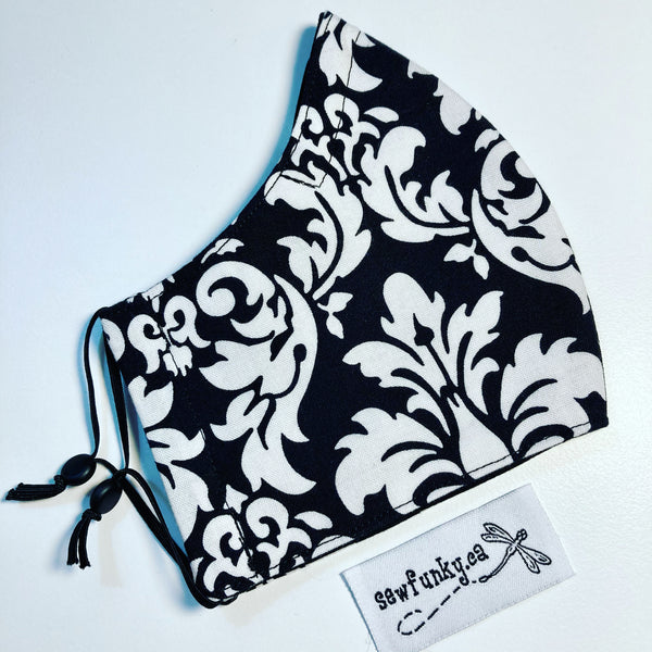 Triple Layer Fitted Cloth Face Masks for Adults 100% cotton