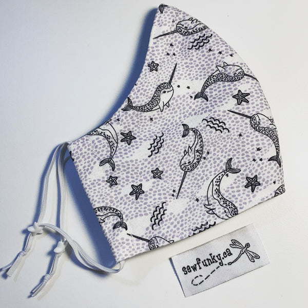 Triple Layer Fitted Cloth Face Masks for Adults 100% cotton