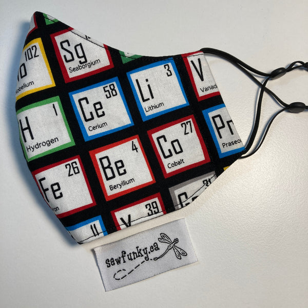 Triple Layer Fitted Cloth Face Masks for Adults 100% cotton