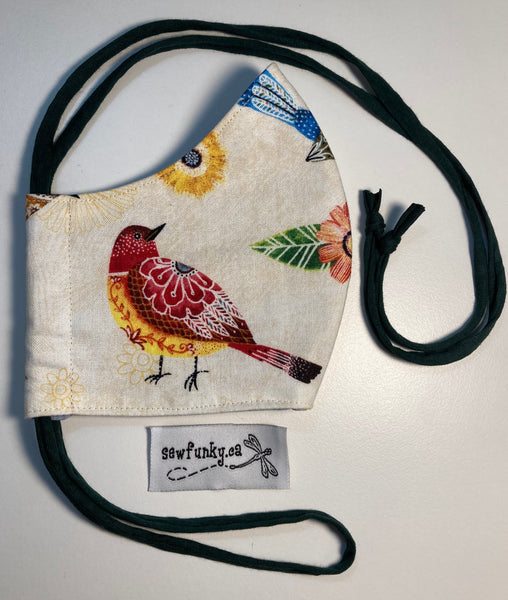 Three Layer Cloth Face Masks for Children 5-12 years 100% cotton