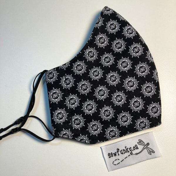 Triple Layer Fitted Cloth Face Masks for Adults 100% cotton