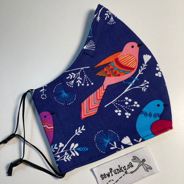 Three Layer Cloth Face Masks for Children 5-12 years 100% cotton