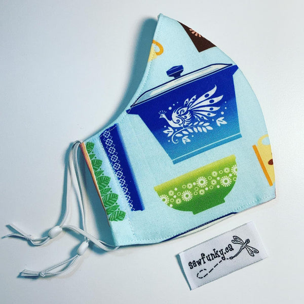 Triple Layer Fitted Cloth Face Masks for Adults 100% cotton