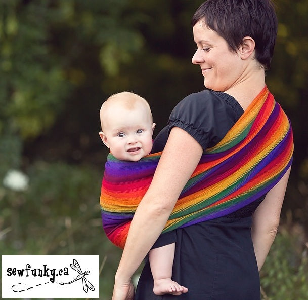 Sewfunky Woven Ring Sling Rainbow